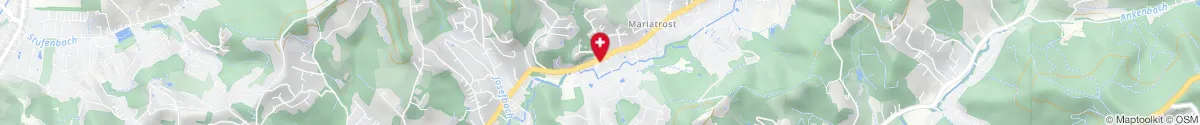 Kartendarstellung des Standorts für Apotheke am Rettenbach in 8044 Graz